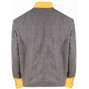 CW General's Cavalry Grey Yellow Cuff & Collar 4 Row of Gold Braid Shell Coat