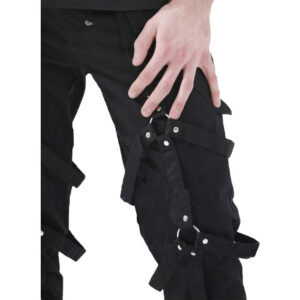 Men's Black Gothic Cyber Punk Trouser