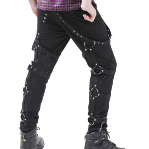 Men's Black Gothic Cyber Punk Trouser