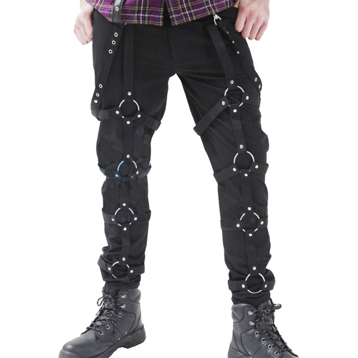 Men's Black Gothic Cyber Punk Trouser Men's Black Gothic Cyber Punk Trouser