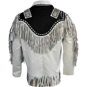Cowboy Western Jacket, Eagle Beads And Fringes