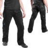 Men's Black Gothic Military Look Trouser