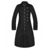 Black Military Straight Trench Gothic Coat
