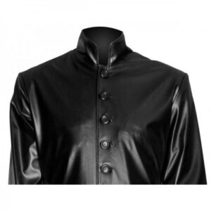 Preacher man Gothic PU Synthetic Leather Coat