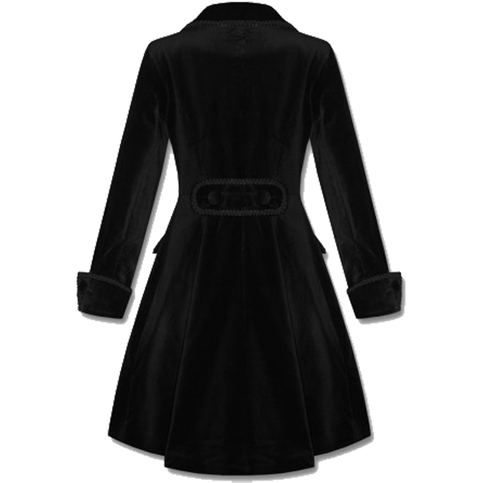 Gothic Ladies Black Velvet Frock Coat Gothic Ladies Black Velvet Frock Coat
