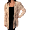 Western Women Suede Leather Jacket Fringes Beads