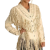 Cow Leather Native American Western Women's Jacket