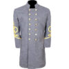 Civil WAR CS GENERAL'S Double BREASTED FROCK Coat Uniform Military with 4 Braids OEM Service Support Formal Unisex