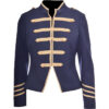 HUSSAR MEDIUM BLUE WOOL AND GOLD BRAID MILITARY JACKET