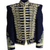 MILITARY STEAMPUNK MEDIUM BLUE WOOL JACKET