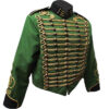 STEAMPUNK MILITARY JACKET IN BOTTLE GREEN WOOL