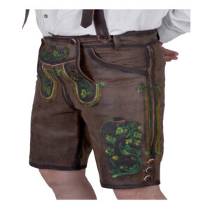 Bavarian Harren German Lederhosen Dark Brown