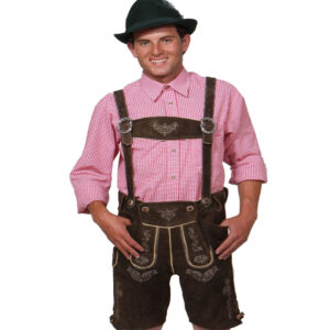Brown Goat Lederhosen with suspenders