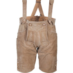 Imported Brown Buffalo Lederhosen with Belt and Suspenders