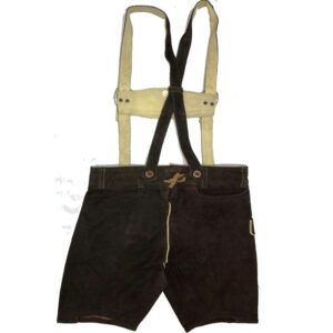 Antique Brown Goat Lederhosen with suspenders (Sam)