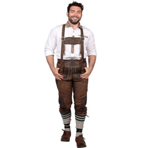 Dark Brown Knee Long Trachten Bundhosen