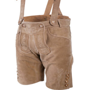 Imported Brown Buffalo Lederhosen with Belt and Suspenders