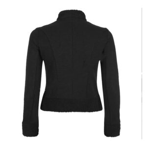 METALLIC SHEARLING MILITARY JACKET