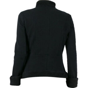 MILITARY BLACK WOOL WITH BLACK BRAID WOMEN JACKET
