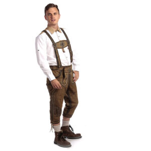 Deep Brown Knee Long Bundhosen