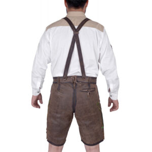 Bavarian Harren German Lederhosen Dark Brown