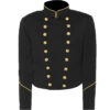 BLACK WOOL MILITARY JACKET