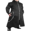 Men Gothic Hard Black Long Coat