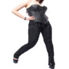 Women's Gothic Black Bondage Trouser