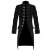 Men’s Velvet Renaissance Black Velvet Handmade Frock Coat Gothic Victorian Jacket Steampunk