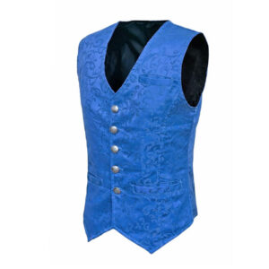 Brocade Men’s Victorian Blue Vest-2903