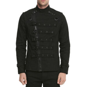Goth Punk Bullet Bondage Psycho Band Heavy Metal Jacket Coat