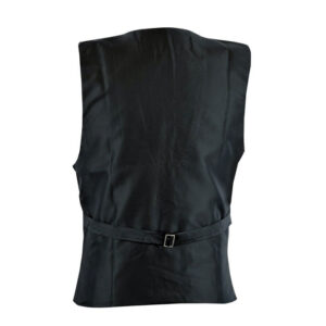 Gothic Rock Men’s Victorian Single Breasted Brocade Vest-2920