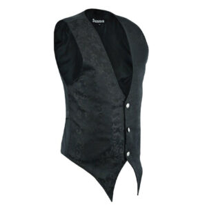 Gothic Rock Men’s Victorian Single Breasted Brocade Vest-0