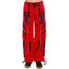 Gothic Bondage Handmade Alternative Punk Rock Red Baggy Tripp Pants-0