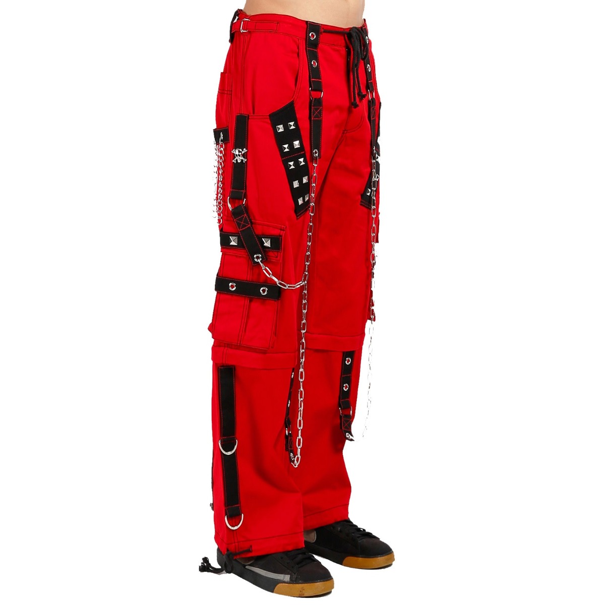 Gothic Bondage Handmade Alternative Punk Rock Red Baggy Tripp Pants-2725 Gothic Bondage Handmade Alternative Punk Rock Red Baggy Tripp Pants-2725