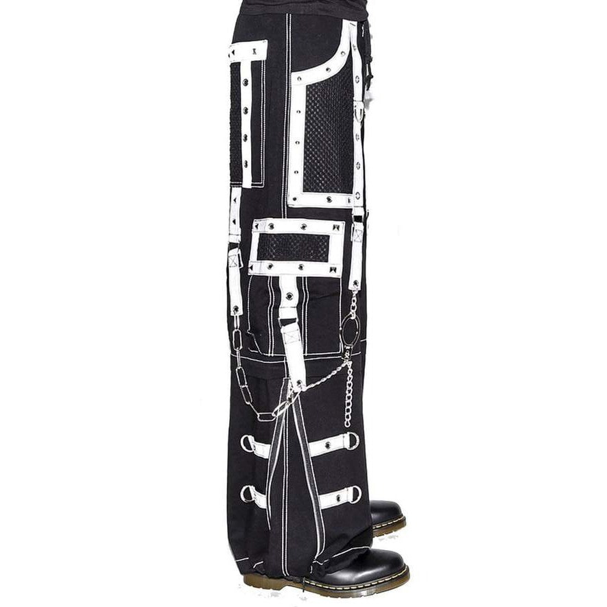 Gothic Men’s Bondage Cyber Pant Chain Techno Rock Punk Pants-2762