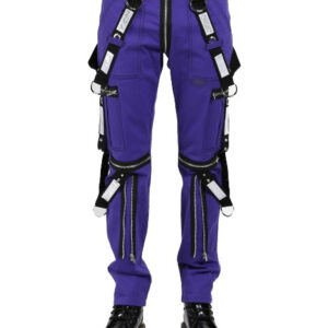 Gothic Men's Electric Pants Purple-0