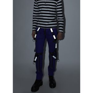 Gothic Men's Electric Pants Purple-2740