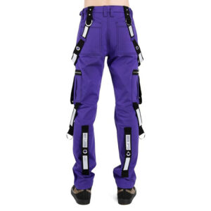 Gothic Men's Electric Pants Purple-2741