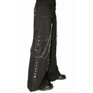 Gothic Men's Extreme Bondage Black Daggar Pant-2747