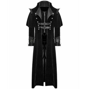 Gothic Steampunk Military Black Jacket Men’s Punk Highwayman Regency Long Coat