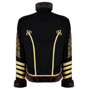 New Napoleonic Hussars Uniform Military Style Tunic Pelisse Jimi Hendrix Jacket Parade Drummer Officer Faux Fur