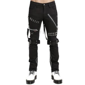 Men’s Gothic Bondage Black Tripp Pant Rock Hard Trouser-0