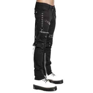 Men’s Gothic Bondage Black Tripp Pant Rock Hard Trouser-2794