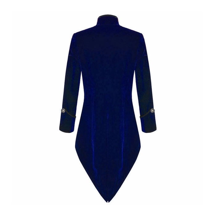 Men’s Velvet VLADIMIR TUXEDO Blue Velvet Jacket Tail coat Goth Steampunk Victorian