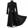 Neo Matrix Heavy Duty Cotton Keanu Reeves Black Gothic Steampunk Trench Coat