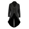 Men’s Black Cotton Twill STEAMPUNK TAILCOAT Jacket Goth Victorian Coat