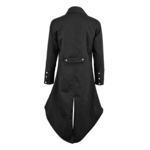 Men’s Black Cotton Twill STEAMPUNK TAILCOAT Jacket Goth Victorian Coat