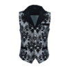 Victorian Gentleman’s Aristocrat Vest Black Silver Vest-0
