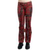 Women,s Bondage Pants Red Plaid-0
